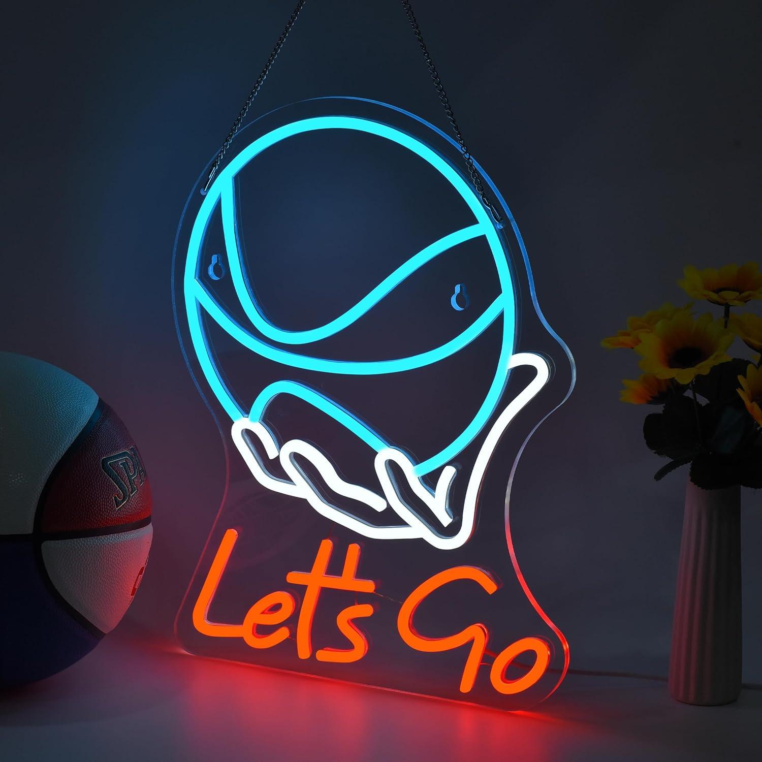 Let's Go Basketball Neon Sign  - огляд і ціна Lighting Decoration Ideas